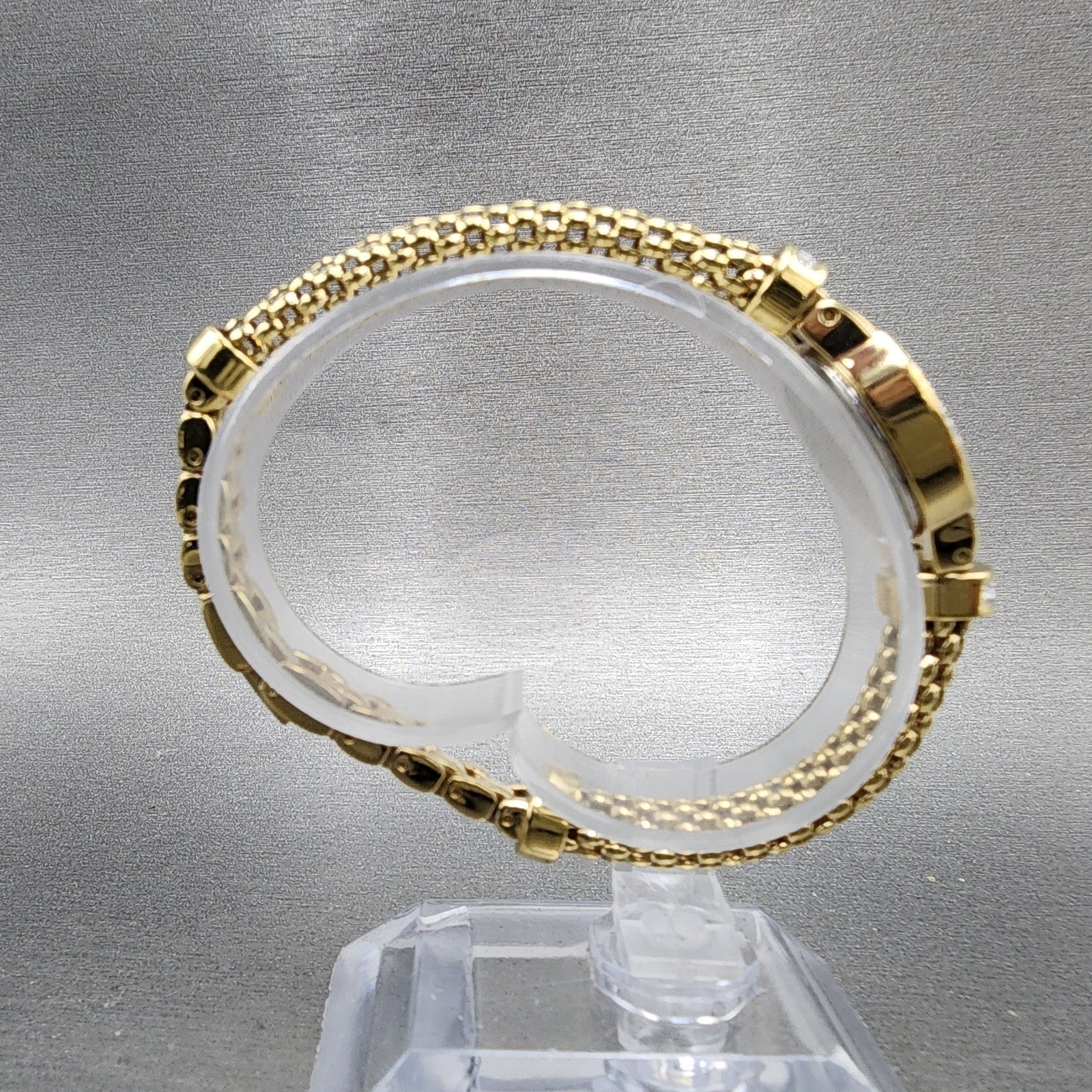 Lucien Piccard Watch Women 16mm Gold Dial Gold Tone Oval Crystals New Battery8