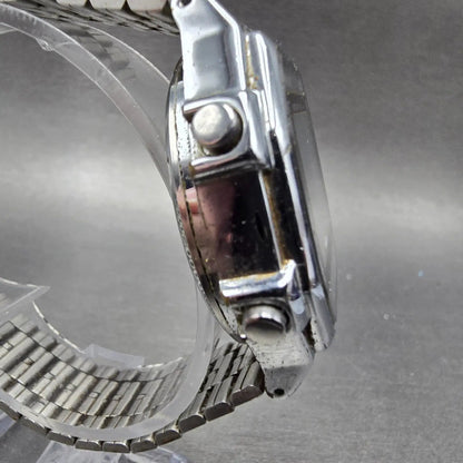 Seiko Alba Digital Watch Men 36mm LCD Silver Alarm Chrono Octagon W136-4A20 PART4