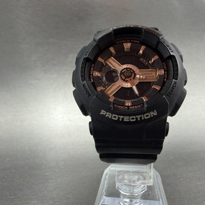 Casio Baby-G Watch Women 43mm Digital Rose Dial Black Tone BA-110RG New Battery5
