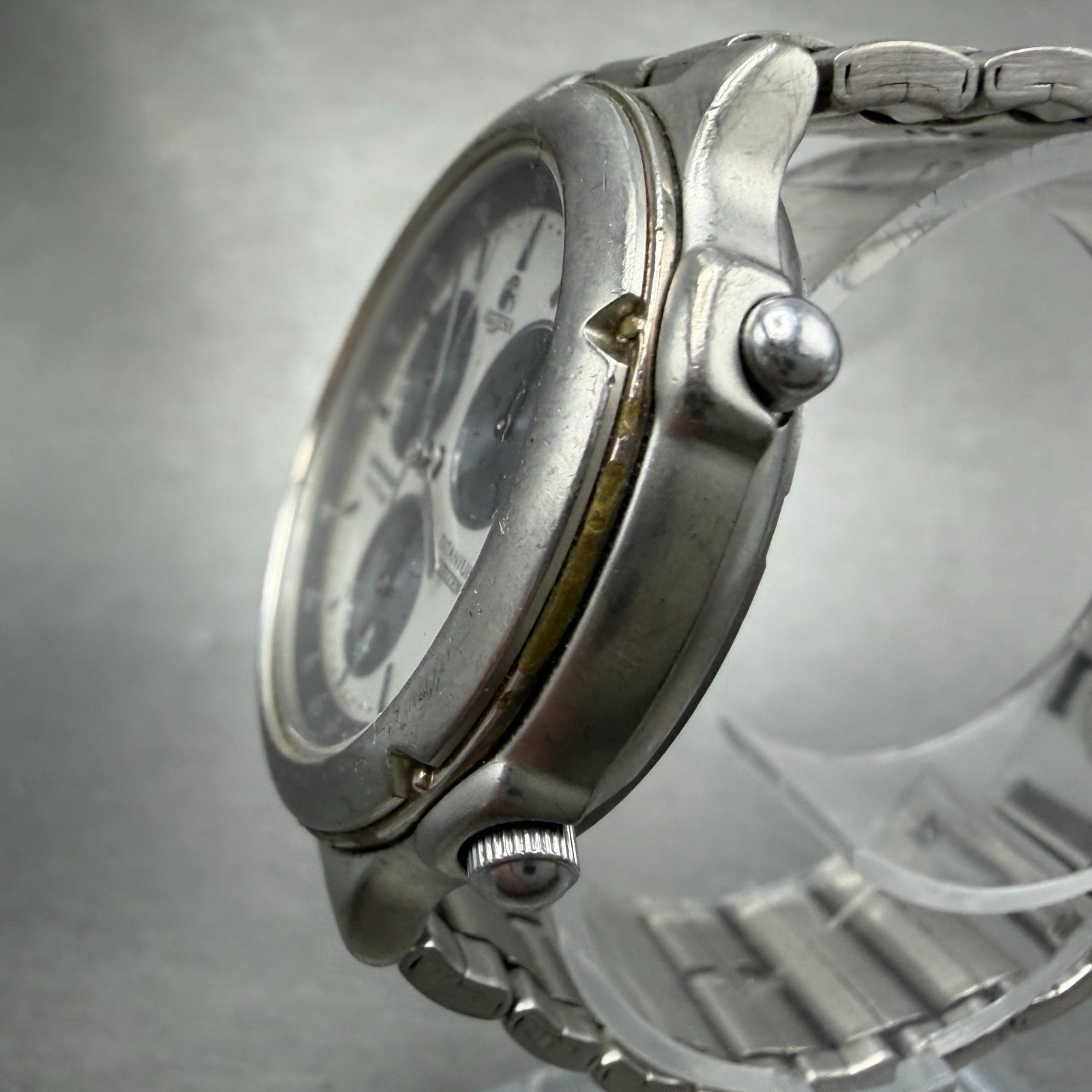 Citizen Attesa Chronograph Watch Men 38mm Silver Dial Titanium Date New Battery2