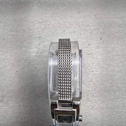 Skagen Denmark Watch Women 13mm Black Dial Silver Tone Rectangle 214SSCB New Bat4