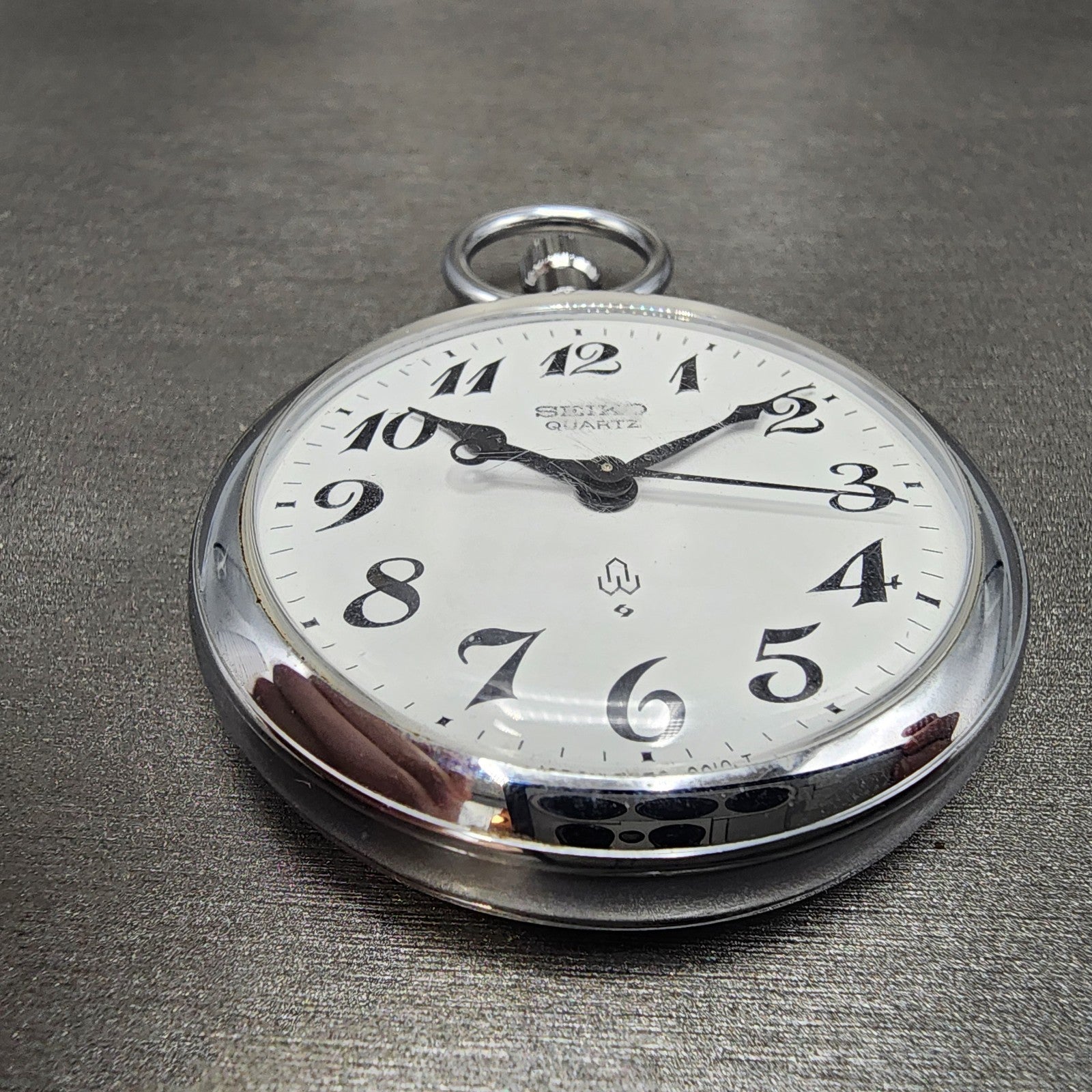 Seiko Pocket Watch Men 50mm White Dial Silver Tone 75500010 PARTS7