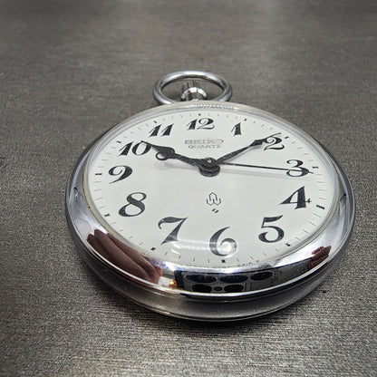 Seiko Pocket Watch Men 50mm White Dial Silver Tone 75500010 PARTS7