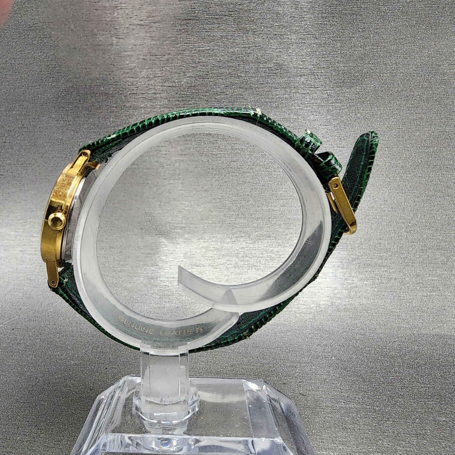 Seiko Watch Women 24mm Gold Dial Gold Tone Round 54210090 New Battery6