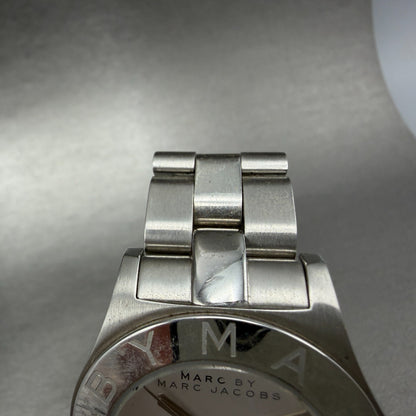 Marc Jacobs Blade Watch Women 36mm Silver Dial Stainless Steel Round New Battery4