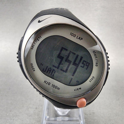 Nike Triax Digital Watch Women 42mm LCD Black Tone Chronograph New Battery1