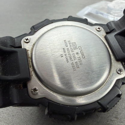 Casio W-735H Watch Men 45mm Digital Black Vibration Alarm Chrono New Battery LKG9