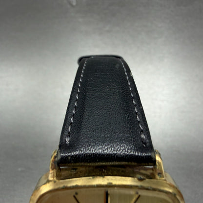 Seiko Watch Men 30mm Champagne Dial Gold Tone Rectangle 7431-5250 New Battery4