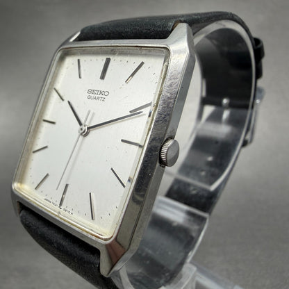 Seiko Tank Watch Men 27mm Silver Dial Silver Tone Rectangle 7431-5210 NewBattery2