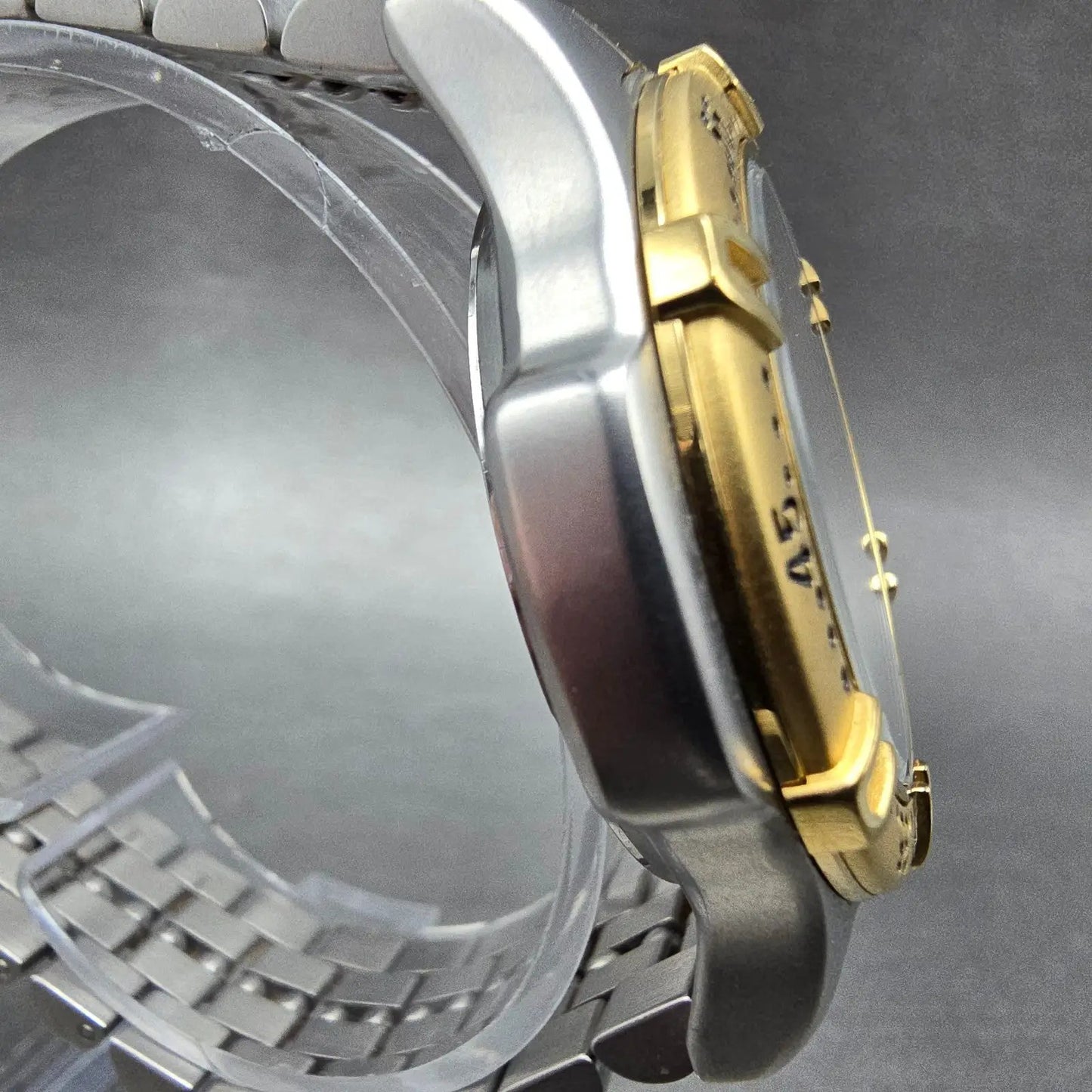 ESQ Chronograph Watch Men 37mm White Dial Two Tone Date Round 300389 New Battery3