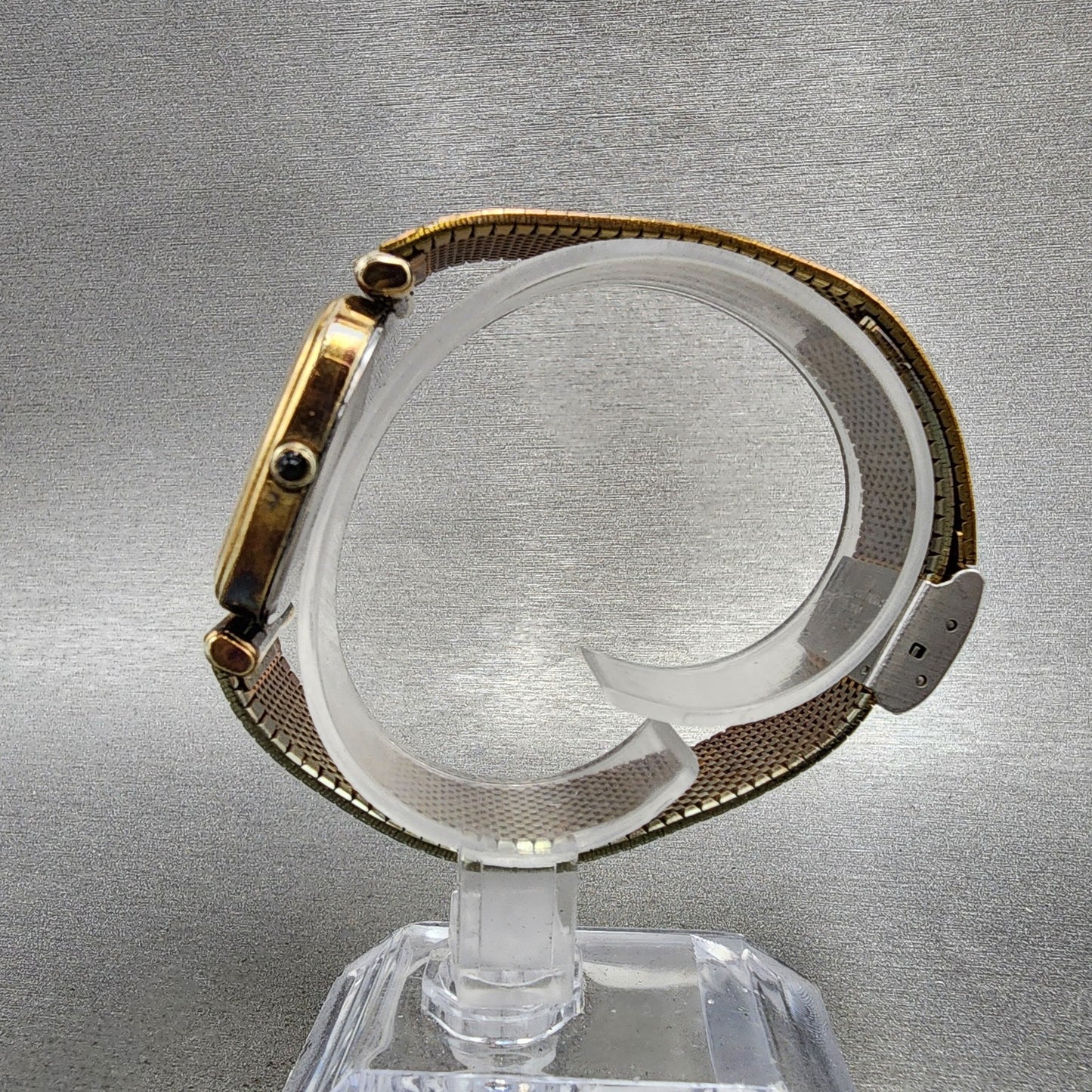Seiko Dolce Watch Men 32mm Gold Dial Gold Plated Rectangle 59315400 New Battery6