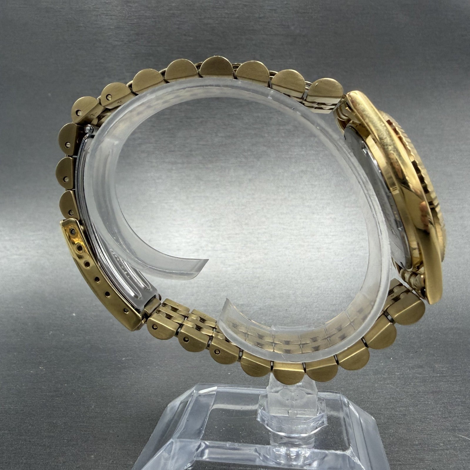 Seiko President Watch Men 36mm Champagne Dial Gold Tone Daydate Round New Batt M8