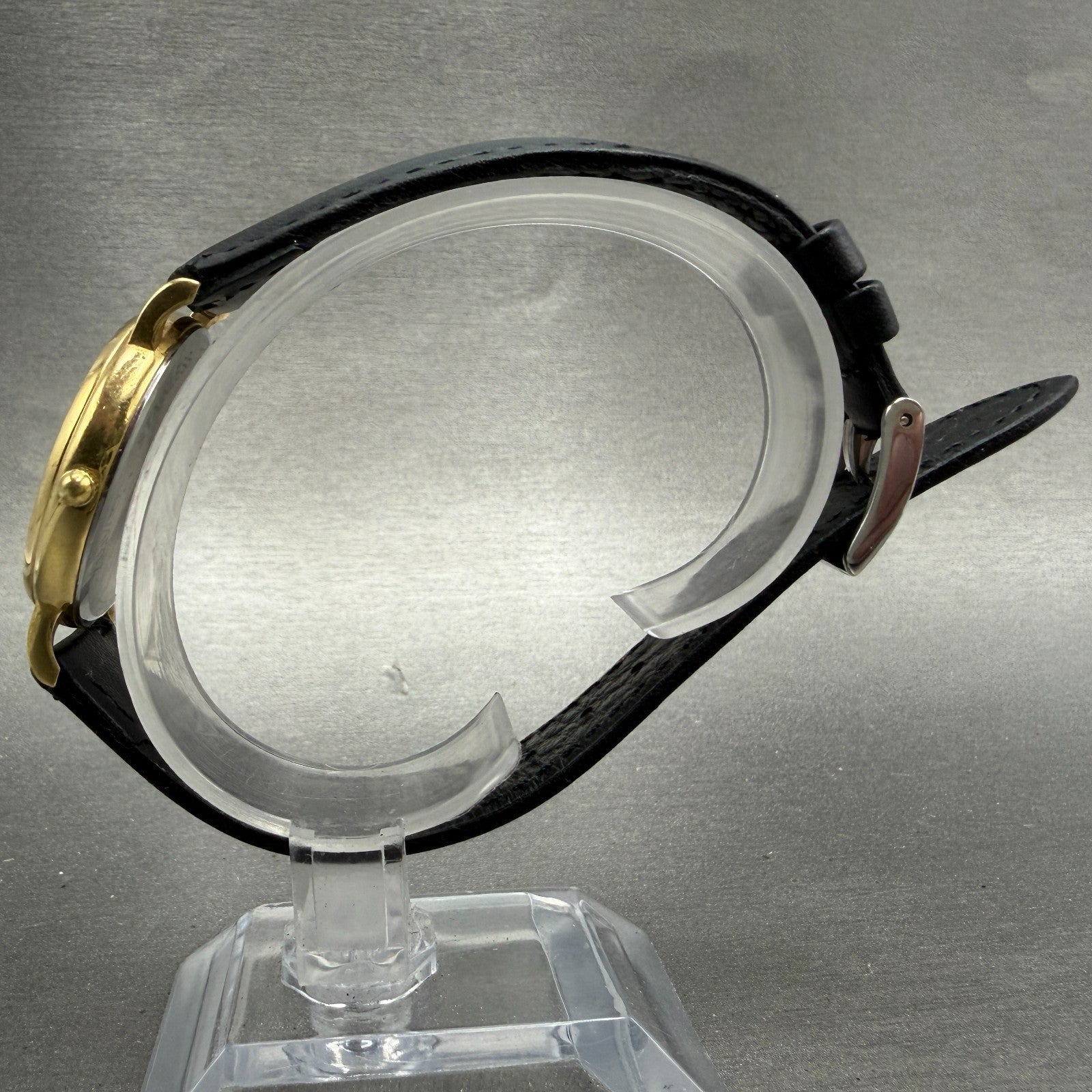 Tourneau Watch men 31mm Gold Dial Gold Tone Date Round 631051 New Battery6