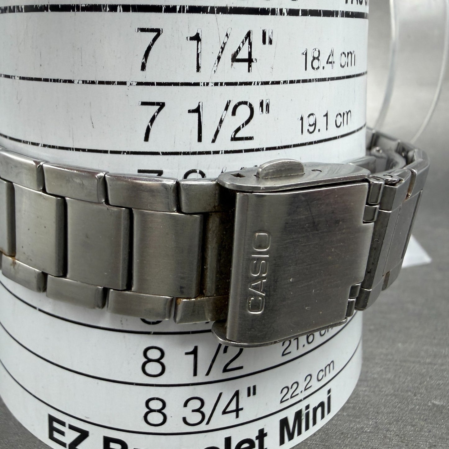 Casio Wave Ceptor Watch Men 42mm White Dial Steel Solar Analog Digital READ Runs10
