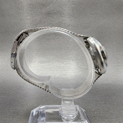 Seiko Automatic Watch Women 28mm Silver Dial Silver Tone Date 2205-0030 Runs