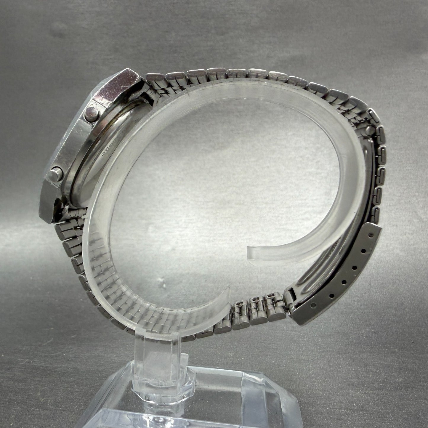 Seiko Digital Watch Men 34mm LCD Silver Alarm Chrono A914-5A09 New battery6
