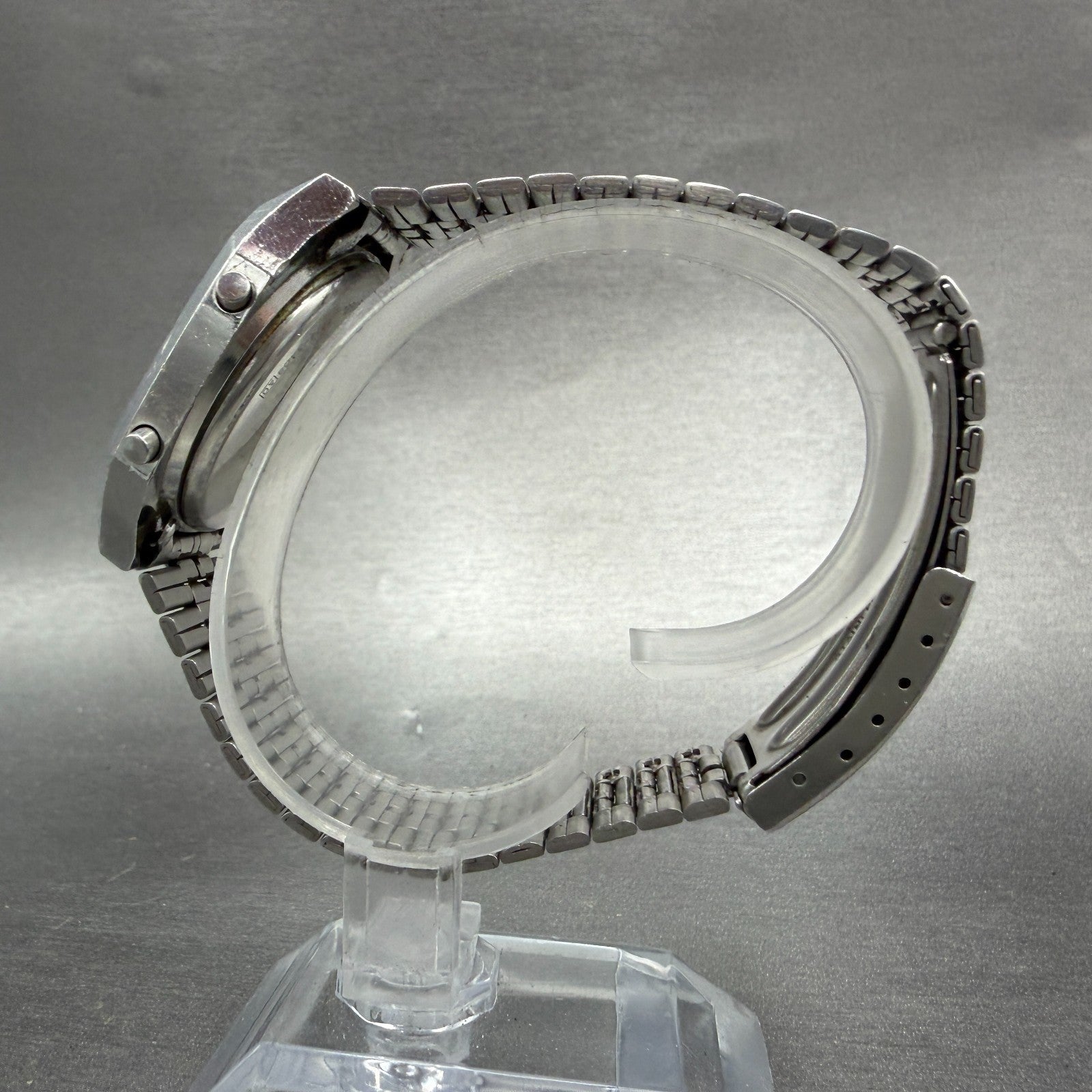 Seiko Digital Watch Men 34mm LCD Silver Alarm Chrono A914-5A09 New battery6