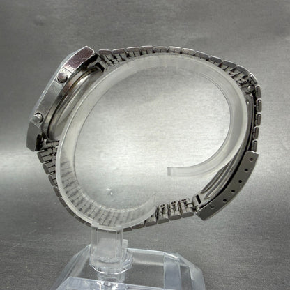 Seiko Digital Watch Men 34mm LCD Silver Alarm Chrono A914-5A09 New battery6
