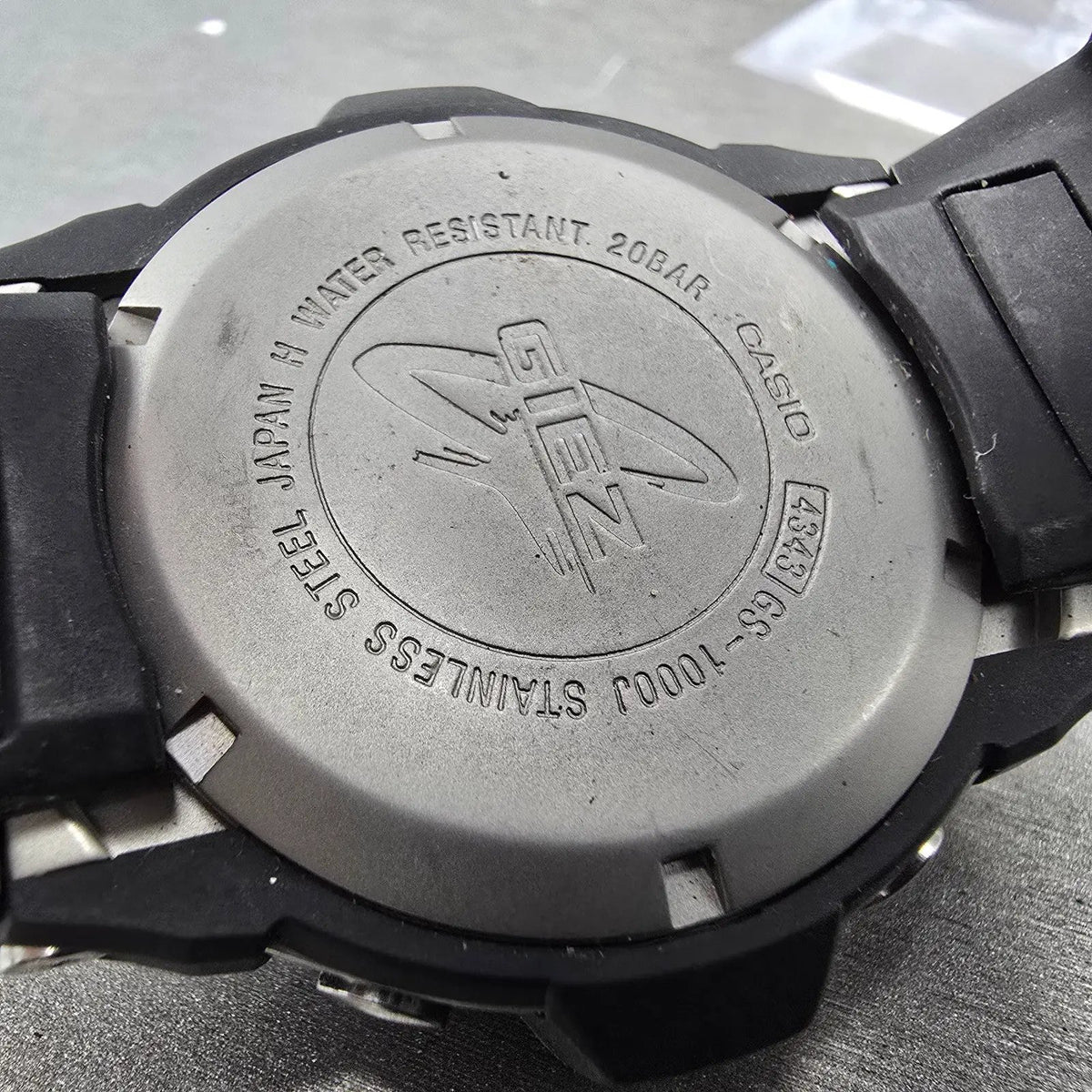 Casio G-Shock GS-1000 Watch Men 47mm Black Dial Black Silver Date Round Works JP10