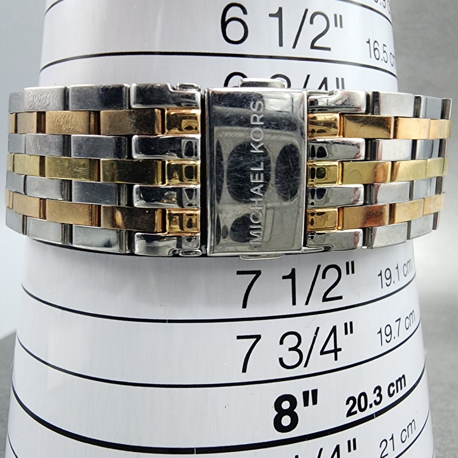 Michael Kors Darci Watch Women 39mm Silver Dial Two Tone Round MK3203 New Batt10