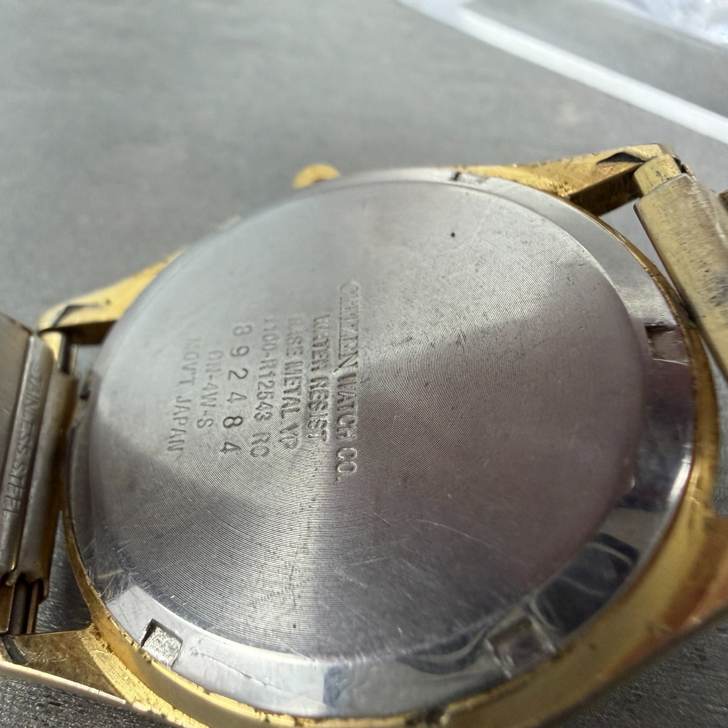 Citizen CQ President Watch Men 35mm Champagne Dial Gold Tone Daydate PARTS VTG10