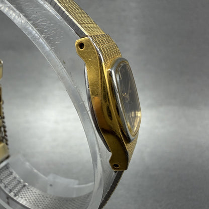 Citizen CQ Watch Women 16mm Black Dial Gold Tone 3220899849 New Battery3