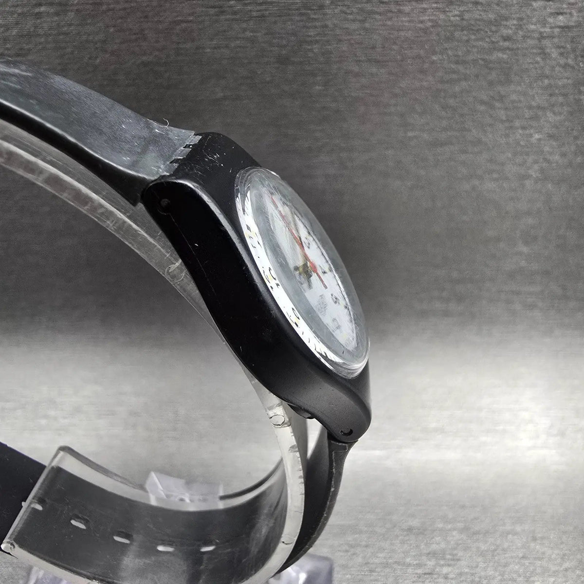 Swatch Classic Two Watch Women 25mm White Dial Black Tone Round LB116 New Batt3
