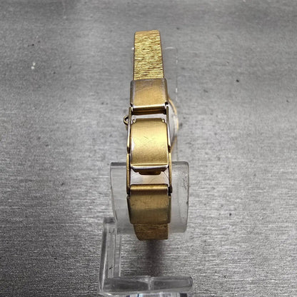 Citizen CQ Watch Women 17mm Black Dial Gold Tone Oval 3220-S09150 New Battery7