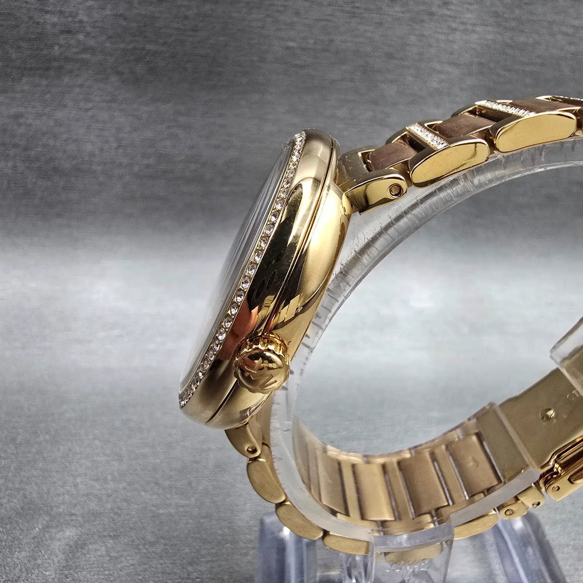 Michael Kors Courtney Rose Watch Women 36mm MOP Dial Gemmed MK3836 New Battery2