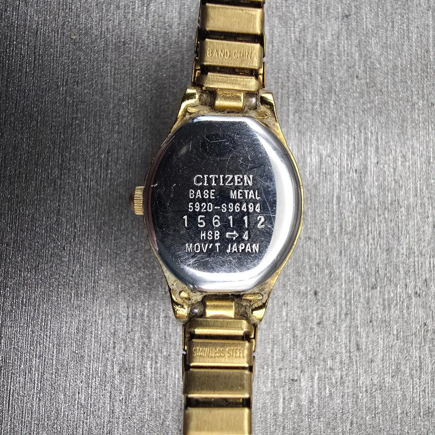 Citizen Watch Women 17mm Champagne Dial Gold Tone Oval 5920-S96494 New Battery10