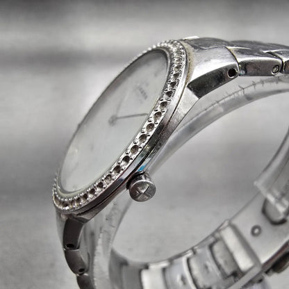 Skagen Watch Women 32mm MOP Dial Silver Tone Crystals Round 644LSSX1 New Battery2