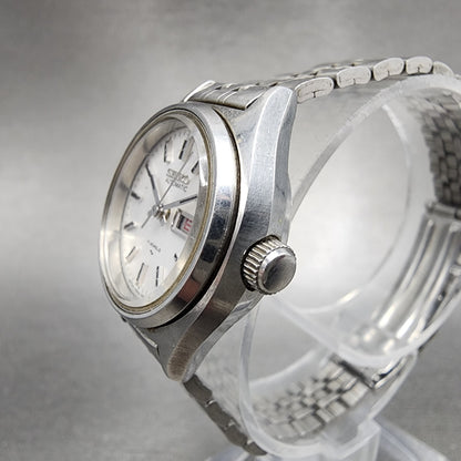 Seiko Automatic Watch Women 25mm White Dial silver Tone Round Daydate 220604802