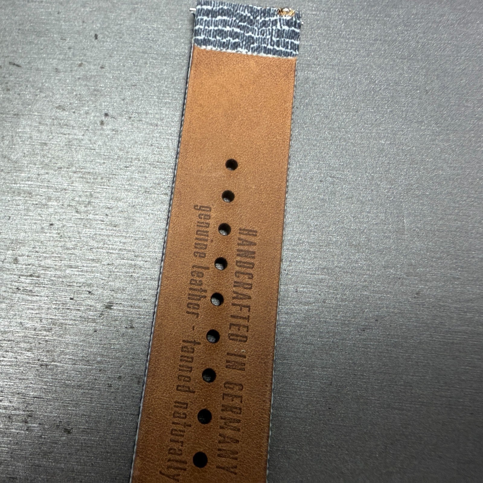 Lilienthal berlin Leather Watch band 20mm Blue White Two Piece5