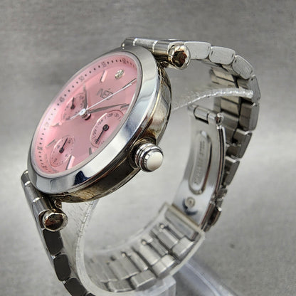 Citizen Ined Watch Women 30mm Pink Dial Silver Tone Round 6329S028314 New Batt2