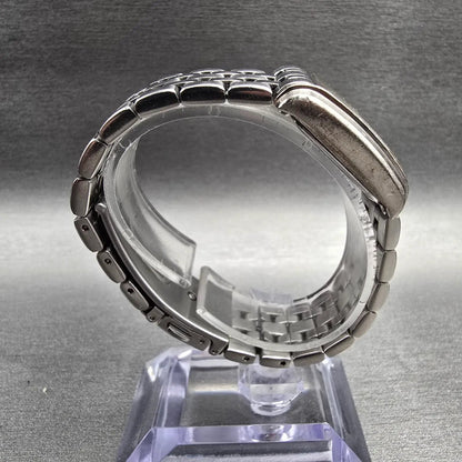 Bulova Tank Watch Women 22mm Silver Dial Silver Tone Rectangle 96L006 New Batt8
