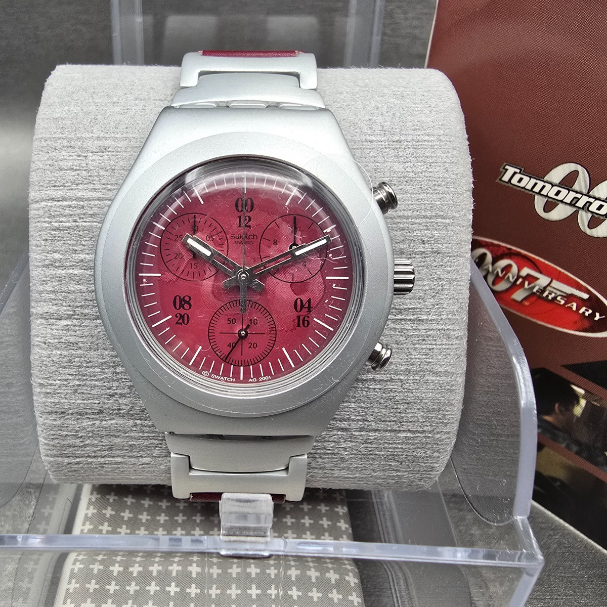 Swatch Chrono James Bond Tomorrow Never Dies Watch Men 35mm YMS1006 New Batt NOS0
