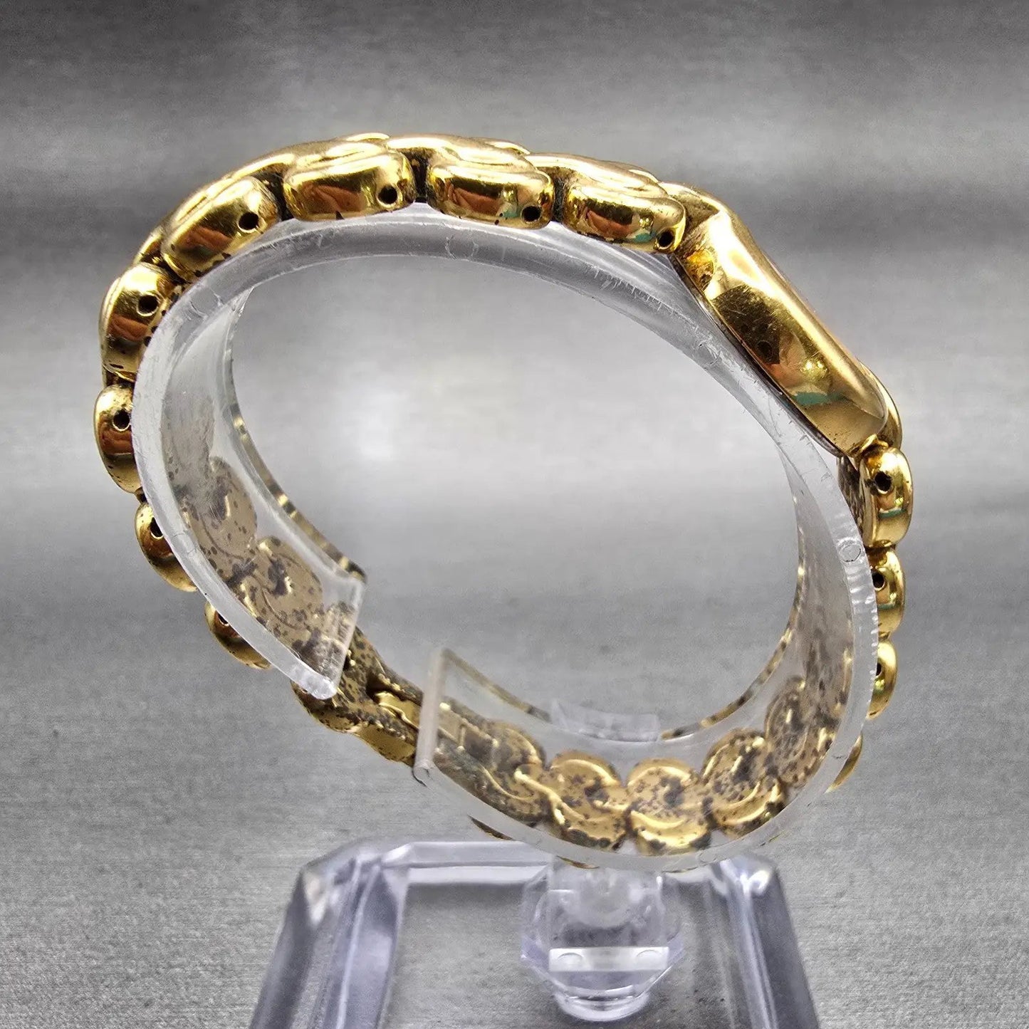 Seiko Watch Women 20mm Gold Dial Gold Tone Round 1N00-0K59 New Battery Vintage8