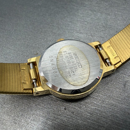 Seiko SX Watch Women 21mm Champagne Dial Gold Tone Round 2B31-0020 New Battery9