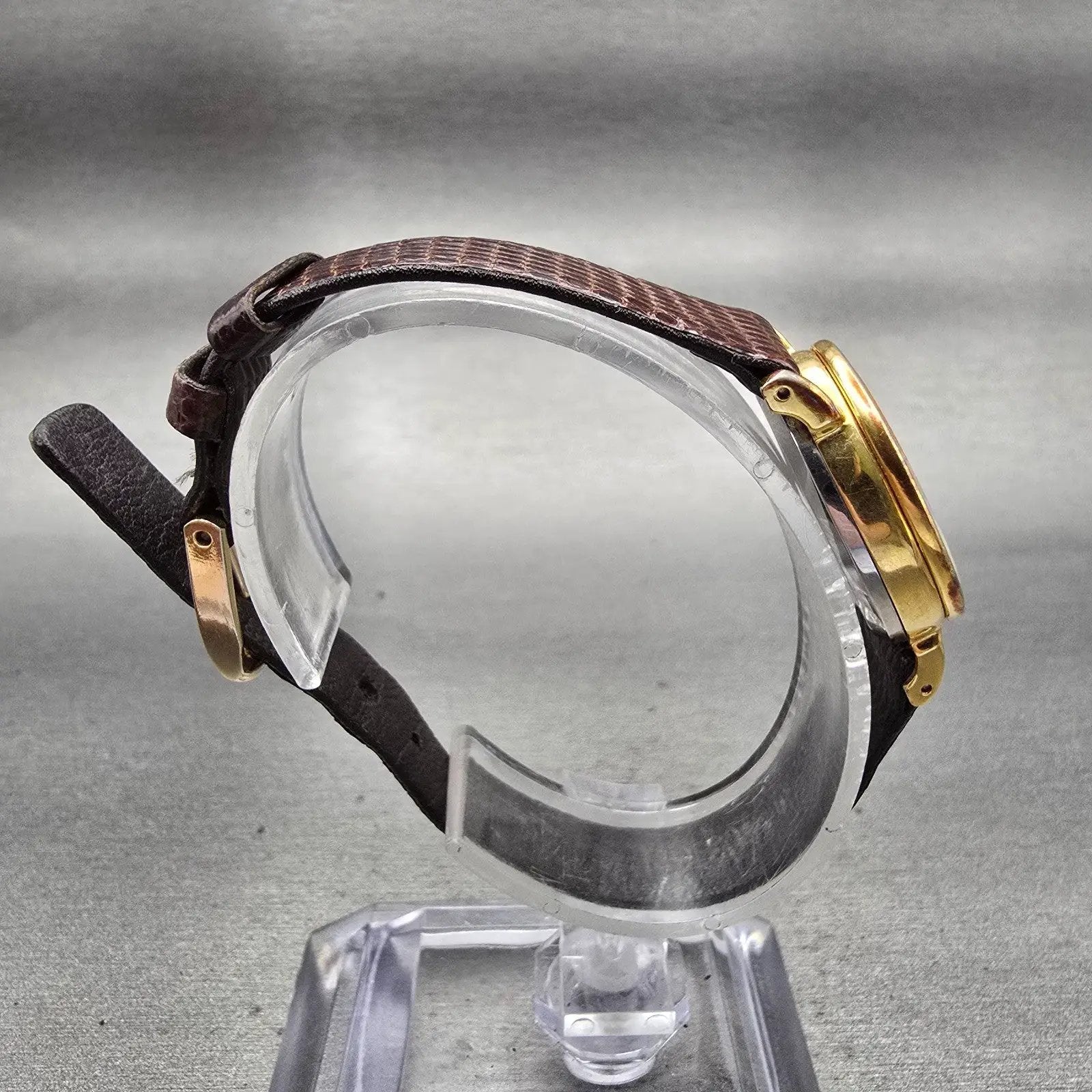 Seiko Socie Watch Women 23mm Champagne Dial Gold Tone Oval 11-8420 Manual Wind8