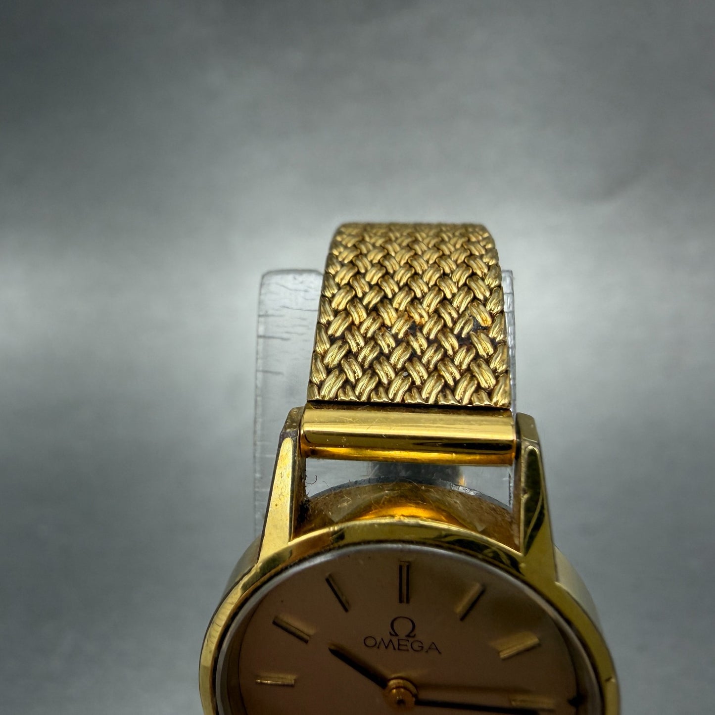 Omega De Ville Watch Women 20mm Gold Dial 10K Gold Plated Round 5910017  New bat4