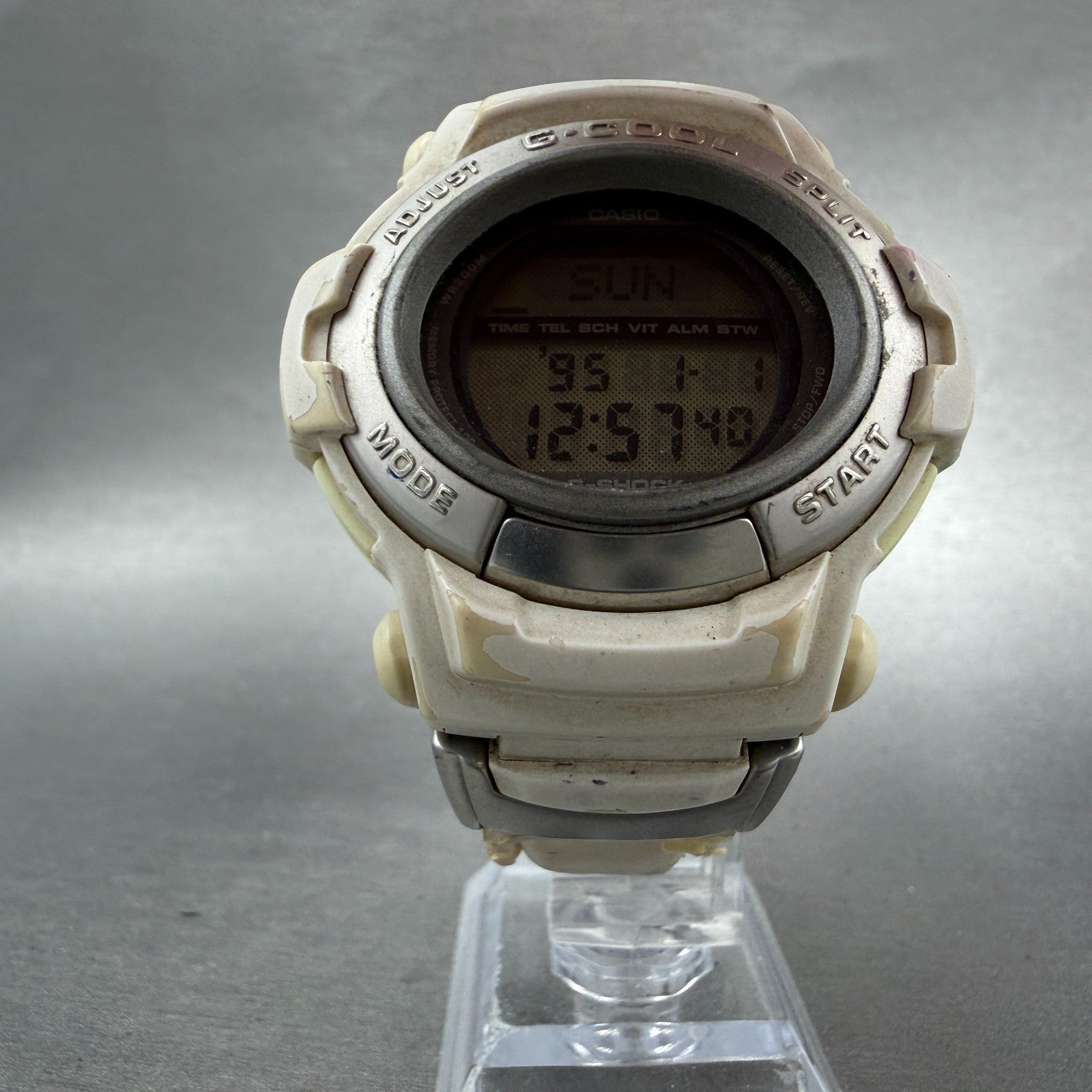 Casio G-Shock GT-008 Watch Men 47mm Digital White Alarm Chrono New Battery5