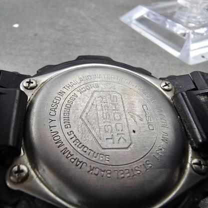 Casio G-Shock AW-591 Watch Men 47mm Black Black Analog Digital Alarm Chrono PART10