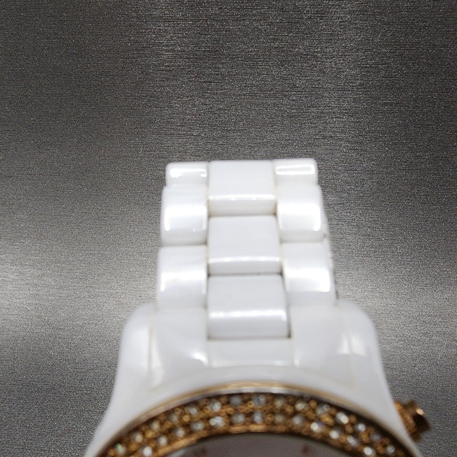 Michael kors Chronograph Watch Women 39mm White Dial Ceramic Date Round New Batt4