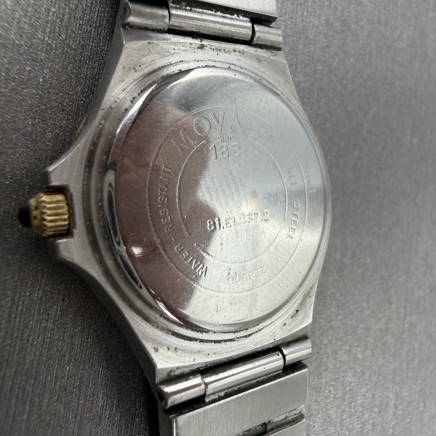 Movado Museum watch Women 28mm Black Dial Two Tone Round 81.E1.837.2 New Battery9