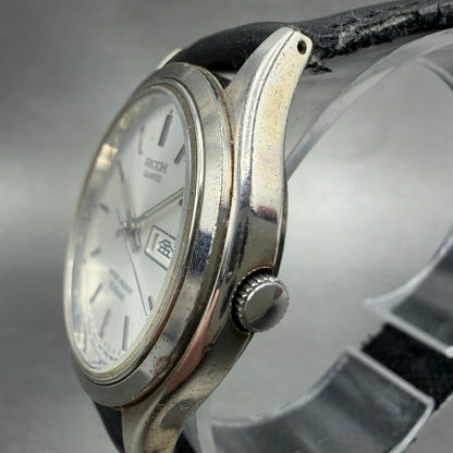 Ricoh Watch Unisex 13mm Silver Dial Silver Tone Round Daydate New Battery2