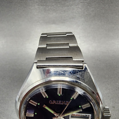 Orient HA Automatic Watch Men 38mm Blue Dial Steel Daydate Round 21J Runs4