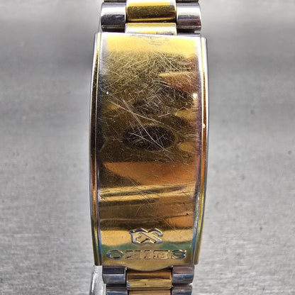 Seiko President Watch Men 36mm Gold Dial Two Tone Daydate 6923-8080 New Battery7