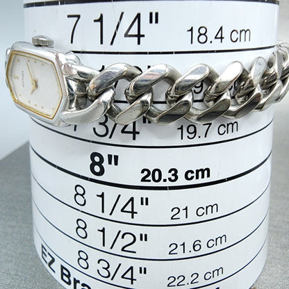 Seiko Watch Women 13mm White Dial Silver Tone 2e20-5360 New Battery