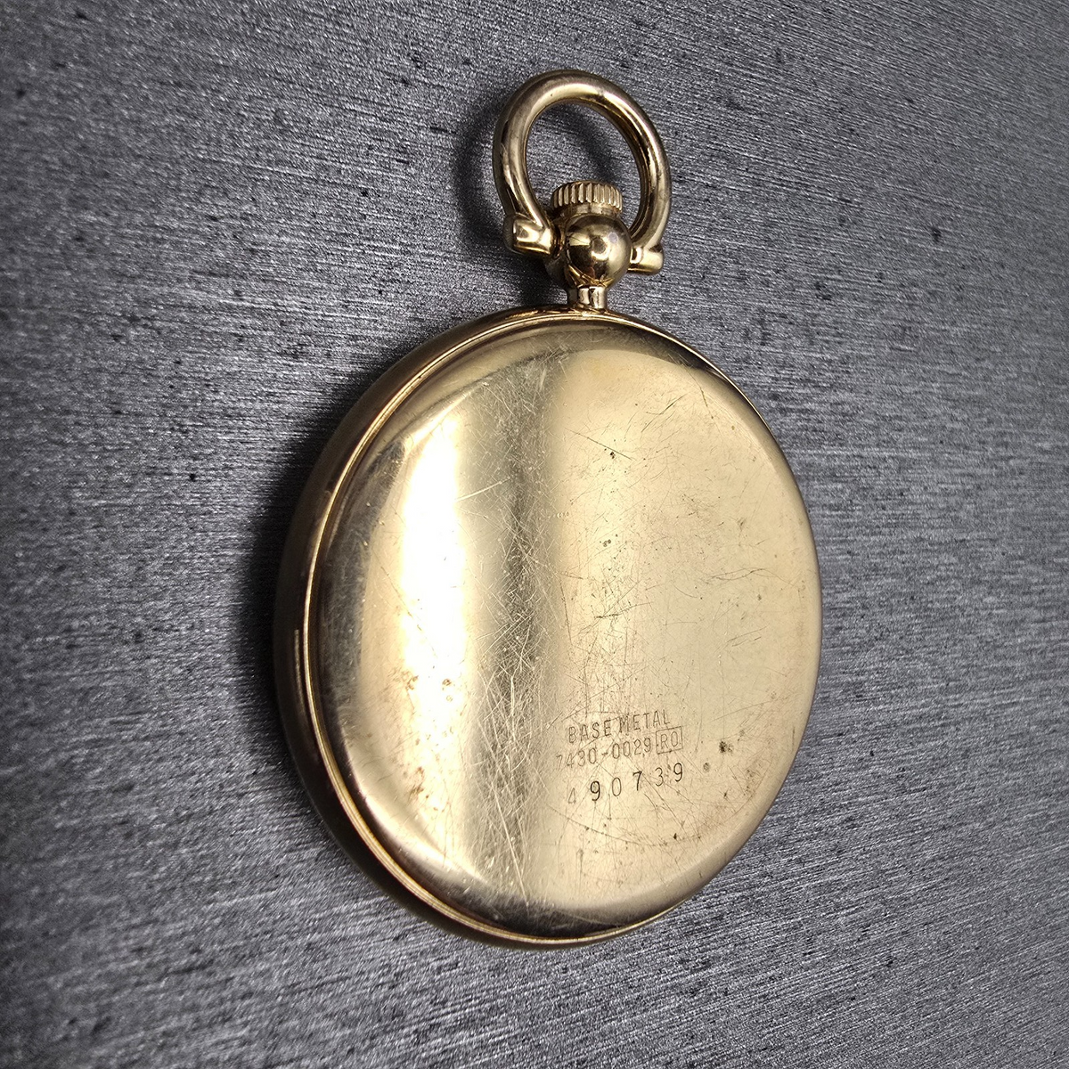Seiko Pocket Watch Men 31mm Siena College Gold Dial Gold Tone 7430-0029 New Batt7