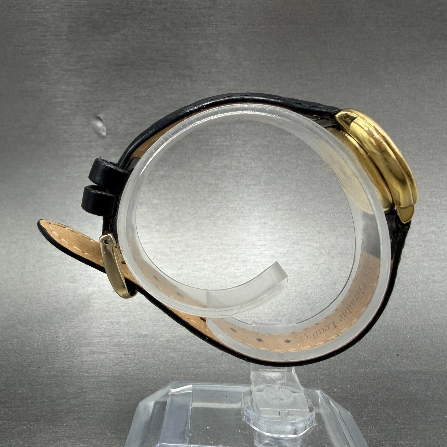 Gucci 3600L Watch Women 25mm Black Dial Gold Plated Round PARTS9